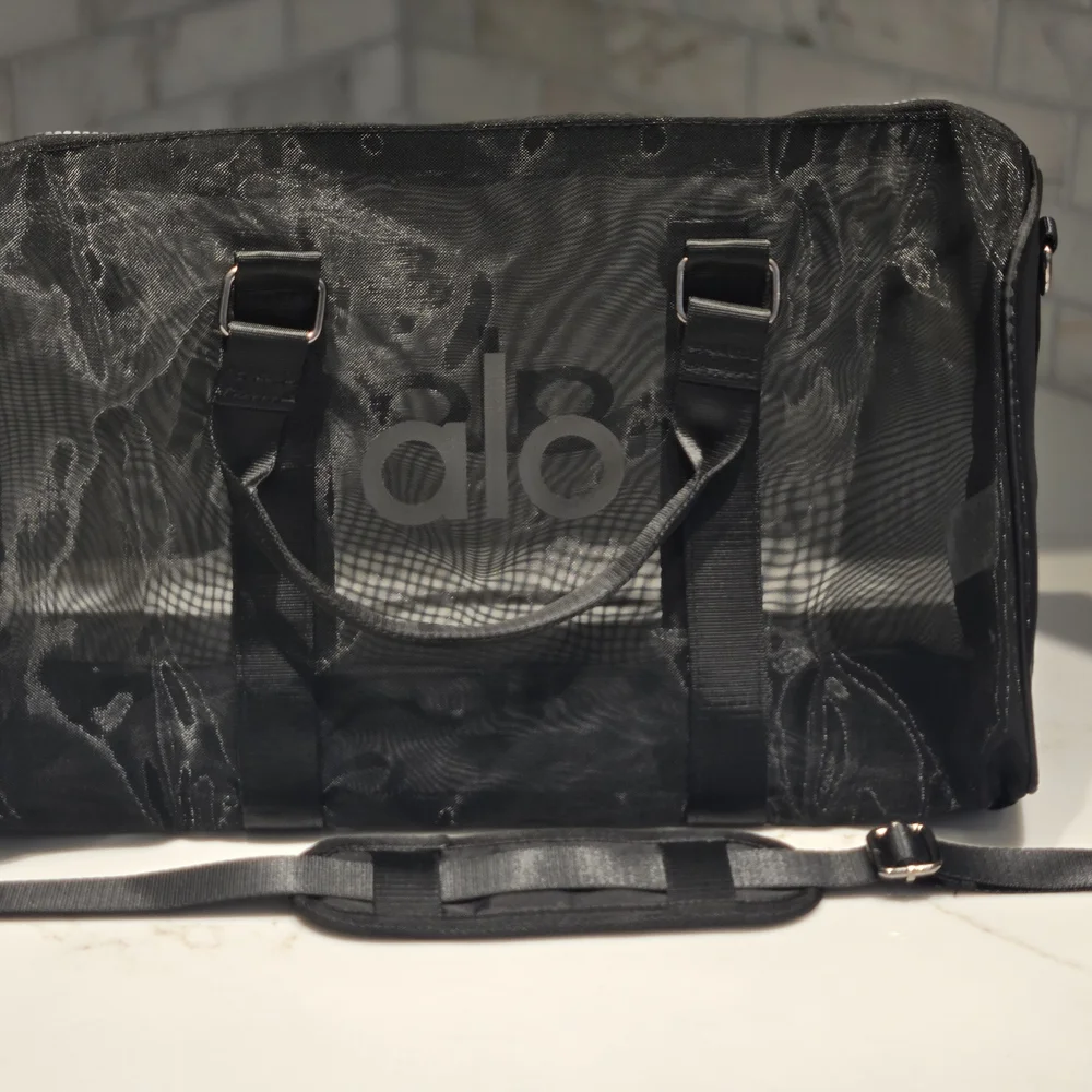 ALO Yoga Black Mesh  Bag Medium